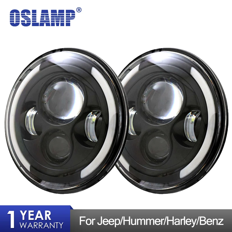 Oslamp 2x 7" Round LED Headlight Hi Low Beam DRL Halo Angle Eye for Jeep Wrangler JK LJ TJ Truck 4x4 Off-road Vehicle Motorcycle
Oslamp 2x 7" Round LED Headlight Hi Low Beam DRL Halo Angle Eye for Jeep Wrangler JK LJ TJ Truck 4x4 Off-road Vehicle Motorcycle