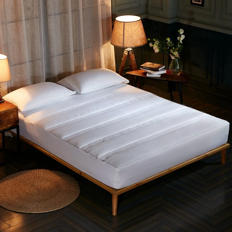 Solid-Color-Quilted-Thick-Mattress-Cover-Twin-Full-Queen-Mattress-Topper-Breathable-Bed-Cover-Anti-Mite-Mattress-Protector-Cover