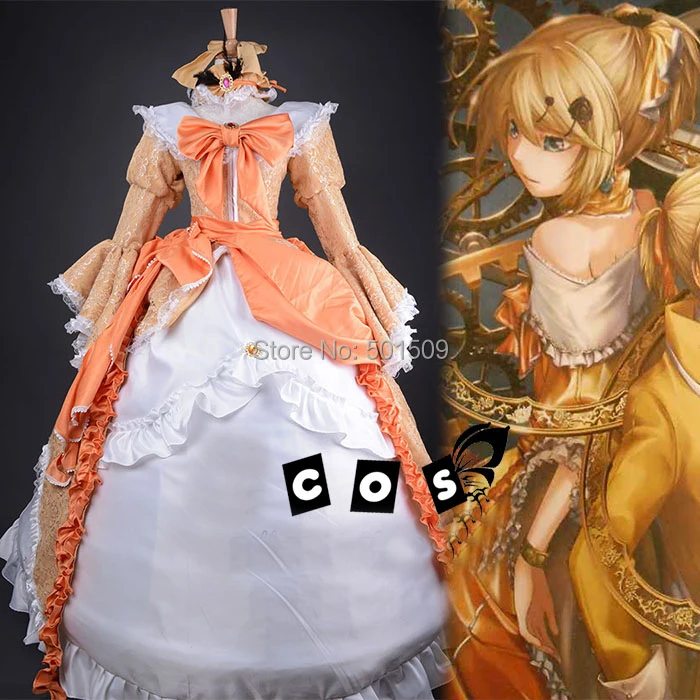 light orange lace VOCALOID cosplay medieval dress Renaissance lace Gown queen costume Victorian /Marie Antoinette/ Belle Ball
light orange lace VOCALOID cosplay medieval dress Renaissance lace Gown queen costume Victorian /Marie Antoinette/ Belle Ball
