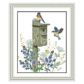 Joy Sunday Chinese cross stitch kits The bird's home DMC14CT 11CT cotton fabric deco painting gift art factory wholesale
Joy Sunday Chinese cross stitch kits The bird's home DMC14CT 11CT cotton fabric deco painting gift art factory wholesale