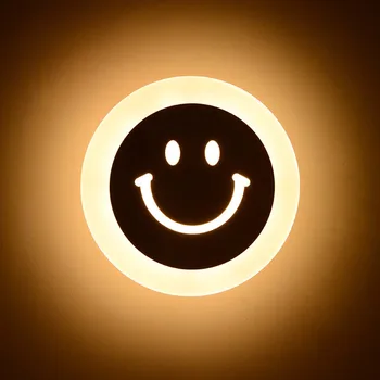 Bedroom Wall Lamp Creative LED Corridor Aisle Wall light Smile face lights Simple modern Stairwell bedside lamp
Bedroom Wall Lamp Creative LED Corridor Aisle Wall light Smile face lights Simple modern Stairwell bedside lamp