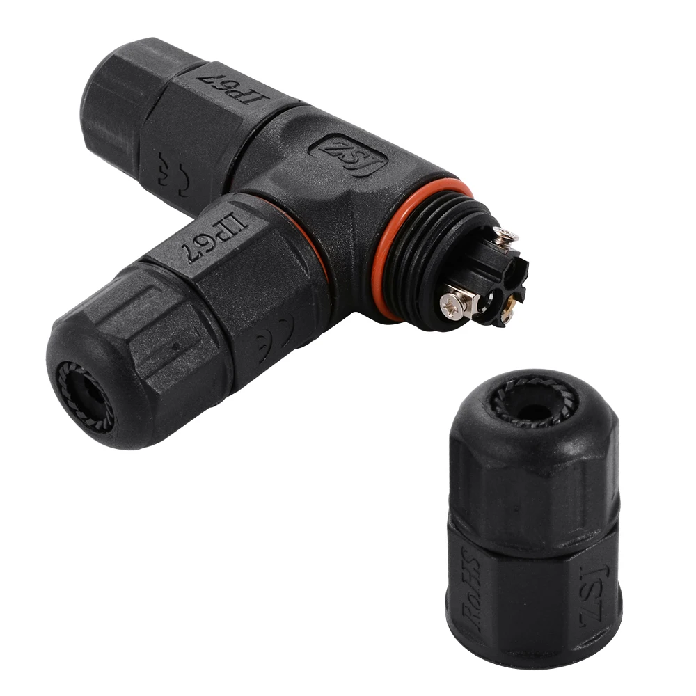 Waterproof T Type Electrical Cable Wire 3-pin Connector IP67 for Outdoor Using L20 HT230
Waterproof T Type Electrical Cable Wire 3-pin Connector IP67 for Outdoor Using L20 HT230