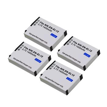 

4X ENEL12 EN-EL12 Battery for Nikon Coolpix A900 AW130 AW120 S9900 S9500 W300 S9700 S9600 S6000 S8200 AW110 S9100 S9400 Camera