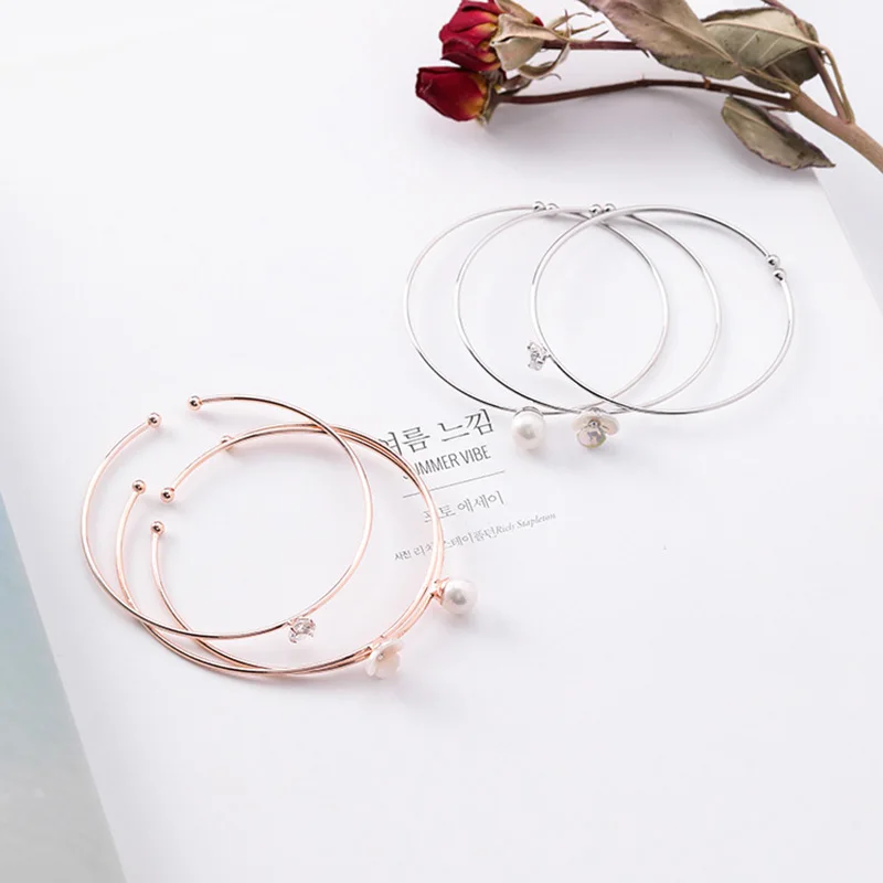 3pcs/set Minimalist Open Adjustable Pearl Zircon Rose Gold Silver Bangle Bracelet For Women Vintage Cuff Charm Bracelet Bangle
3pcs/set Minimalist Open Adjustable Pearl Zircon Rose Gold Silver Bangle Bracelet For Women Vintage Cuff Charm Bracelet Bangle