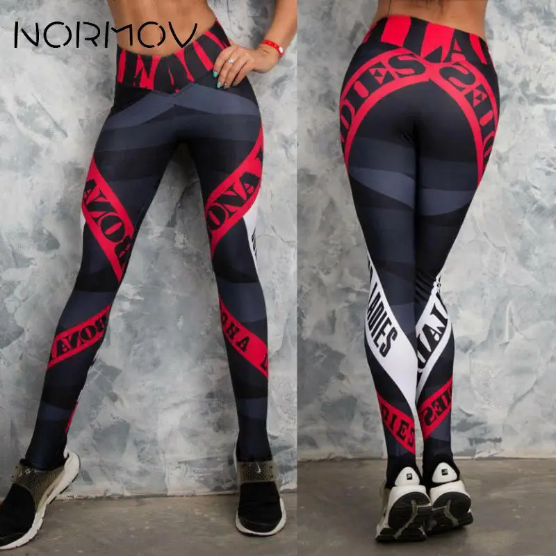 NORMOV Letter Printing Yoga Pants Black High Waist Gym Leggings Slim Fit Quick-drying Leggings Sport Women Fitness
NORMOV Letter Printing Yoga Pants Black High Waist Gym Leggings Slim Fit Quick-drying Leggings Sport Women Fitness