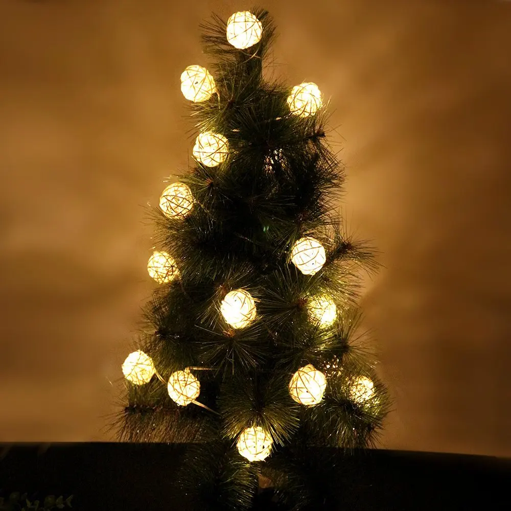 40 Rattan Balls LED String Lights Battery Garland Cotton Ball Light Chain for Holiday Christmas Wedding Decoration Lights Balls
40 Rattan Balls LED String Lights Battery Garland Cotton Ball Light Chain for Holiday Christmas Wedding Decoration Lights Balls
