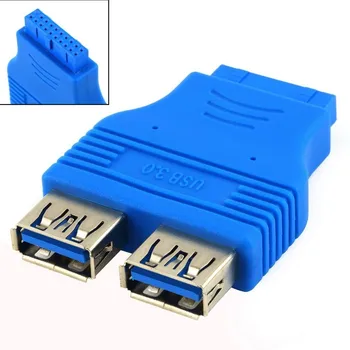 Motherboard 2 Ports USB 3.0 A Female to 20 Pin Header Female Connector Adapter USB 3.0 Compatible Data Transfer Rate of 4.8 Gbps
Motherboard 2 Ports USB 3.0 A Female to 20 Pin Header Female Connector Adapter USB 3.0 Compatible Data Transfer Rate of 4.8 Gbps
