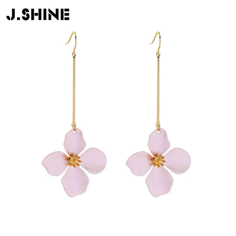 JShine Long Earrings Woman Pink Flower Copper Drop Earrings for Women Fashion Jewelry 2019 Charm Clover Hanging Earrings Korean
JShine Long Earrings Woman Pink Flower Copper Drop Earrings for Women Fashion Jewelry 2019 Charm Clover Hanging Earrings Korean
