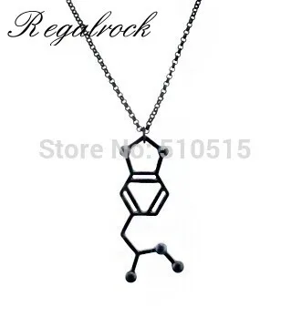 Regalrock MDMA 4-methylenedioxymethamphetamine Black Serotonin MDA Molecule Pendant Necklace
Regalrock MDMA 4-methylenedioxymethamphetamine Black Serotonin MDA Molecule Pendant Necklace