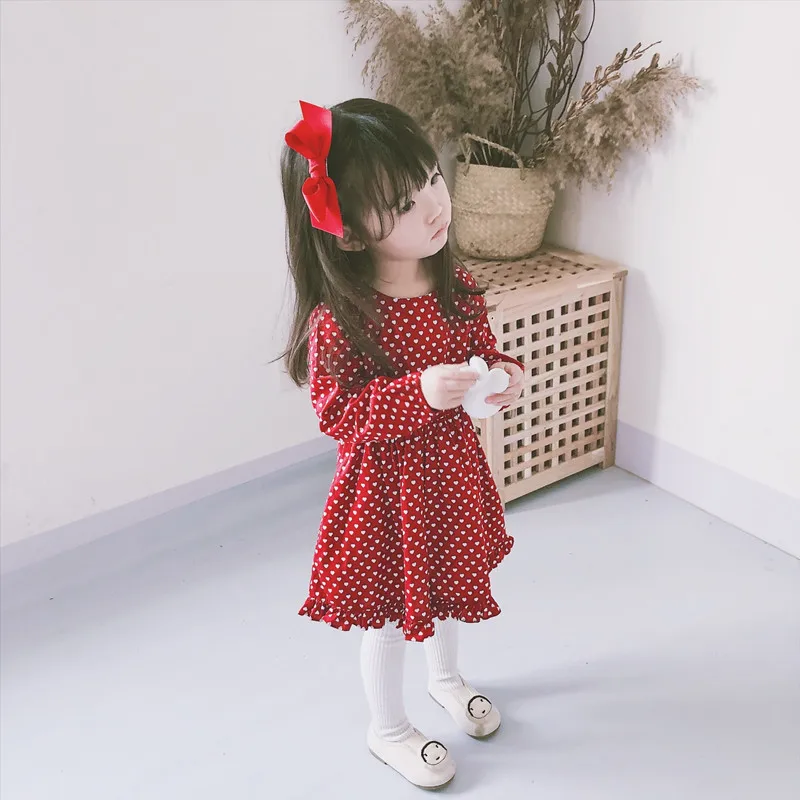 Children Clothing 2019 Girls Spring Dress Little Baby Red Full Sleeve Cotton Heart Print Princess Dress Kids Party Costume 1-5T
Children Clothing 2019 Girls Spring Dress Little Baby Red Full Sleeve Cotton Heart Print Princess Dress Kids Party Costume 1-5T