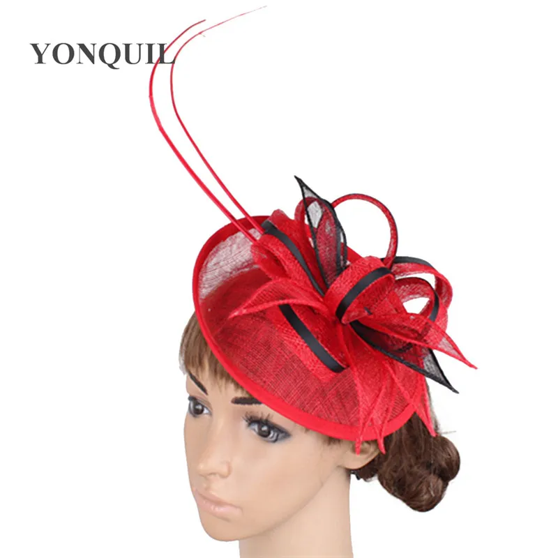 Ladies sinamay Fascinator wedding hats red cocktail married headdress female dance party show millinery headwear 1pcs/lot SYF267
Ladies sinamay Fascinator wedding hats red cocktail married headdress female dance party show millinery headwear 1pcs/lot SYF267