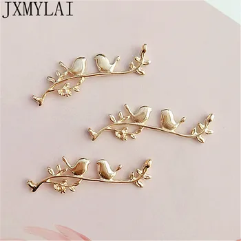 10 PCS 45*14mm Fashion Metal Alloy KC Gold Bird Branch Connectors Charm For Jewelry Making
10 PCS 45*14mm Fashion Metal Alloy KC Gold Bird Branch Connectors Charm For Jewelry Making