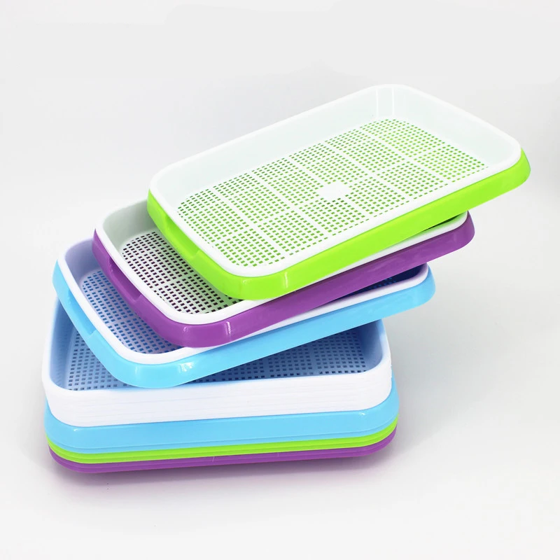 VICTMAX 3 Colors 2sets Double-Layer Sprouter Nursery Tray Seed Pots Hydroponics Basket Flower Plant Germination Tray Box Sadoun.com