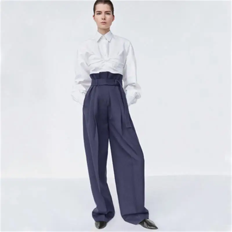 Fashion pants women's New summer thin section flower high waist band width loose casual pants retro wide leg paper bag pants
Fashion pants women's New summer thin section flower high waist band width loose casual pants retro wide leg paper bag pants