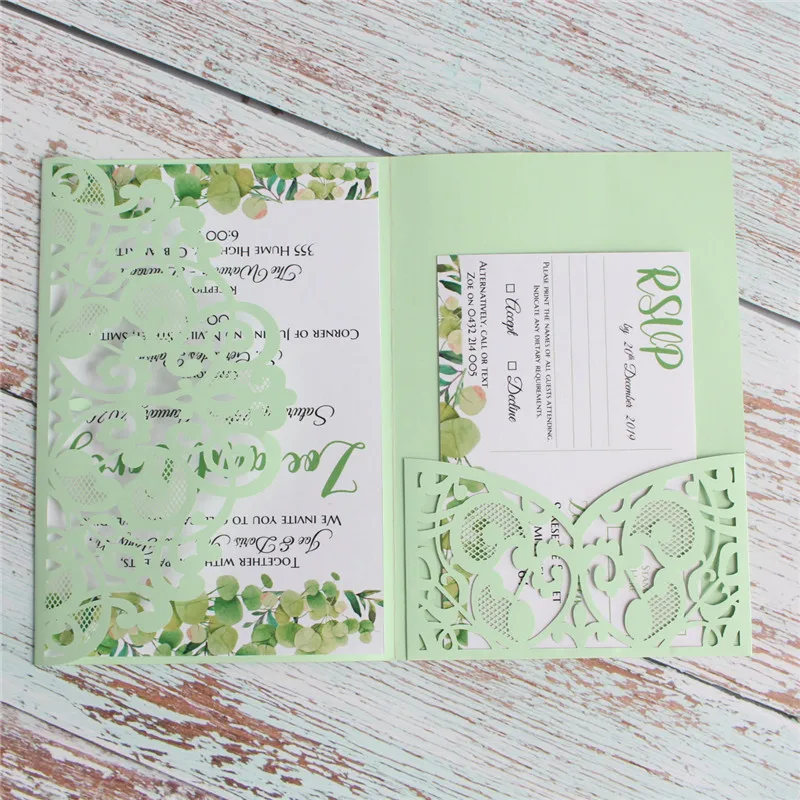 Mint wedding card invitation envelop custom insert card RSVP card printing multi colors 50pcs
Mint wedding card invitation envelop custom insert card RSVP card printing multi colors 50pcs