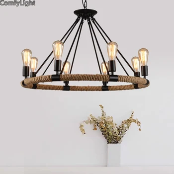 Loft Vintage Rural Pendant Lights Hemp Rope Bamboo Iron Cage Pendant Lamps Hand Knitted Lighting Fixtures Restaurant Coffee shop
Loft Vintage Rural Pendant Lights Hemp Rope Bamboo Iron Cage Pendant Lamps Hand Knitted Lighting Fixtures Restaurant Coffee shop