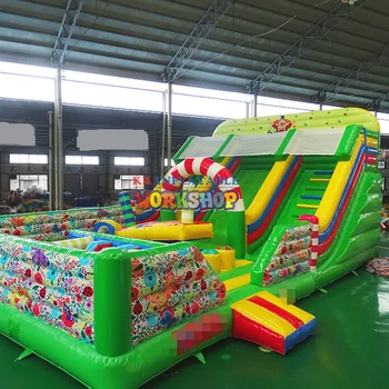 Commercial grade kids inflatable obstacle course Sweet Candy obstacle Race with Dry slide
Commercial grade kids inflatable obstacle course Sweet Candy obstacle Race with Dry slide