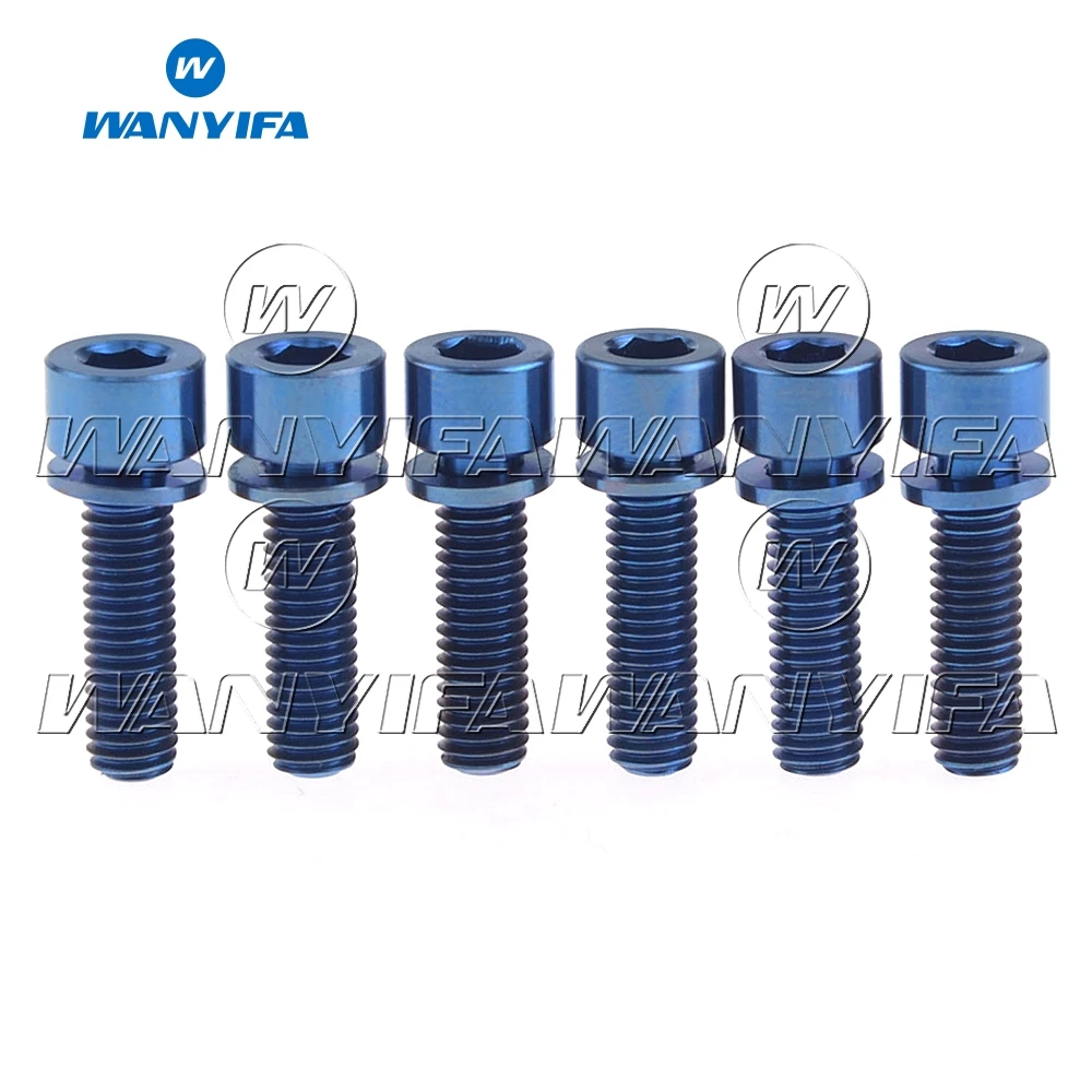 Wanyifa Titanium Ti Blue Stigma Bolt M5 x 18mm with Washers Bicycle Bike Scewrs Bike Accessory 6pcs/lot
Wanyifa Titanium Ti Blue Stigma Bolt M5 x 18mm with Washers Bicycle Bike Scewrs Bike Accessory 6pcs/lot