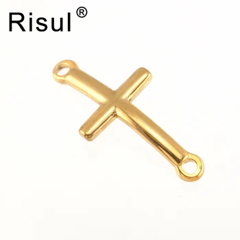 Risul small curving cross rood crux Connectors antique Silver 2 holes Jewelry making for bracelet anklet Stainless Steel 10pcs
Risul small curving cross rood crux Connectors antique Silver 2 holes Jewelry making for bracelet anklet Stainless Steel 10pcs