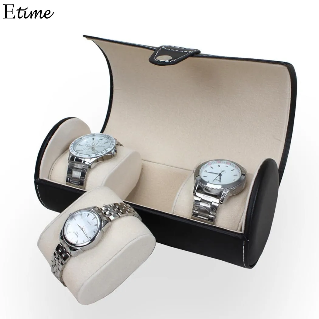 FANALA 3 Grids Slots PU Leather Watch Box Cylinder Snap Watches Display Storage Box Case Jewelry Watch Case WristWatch Organizer
FANALA 3 Grids Slots PU Leather Watch Box Cylinder Snap Watches Display Storage Box Case Jewelry Watch Case WristWatch Organizer