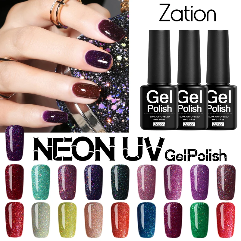 Zation Bling Glitter Neon UV LED Gel Nail Polish Stamping Enamel Nail Art Manicure Vernis Semi Permanant Colors Hybrid Varnishes
Zation Bling Glitter Neon UV LED Gel Nail Polish Stamping Enamel Nail Art Manicure Vernis Semi Permanant Colors Hybrid Varnishes