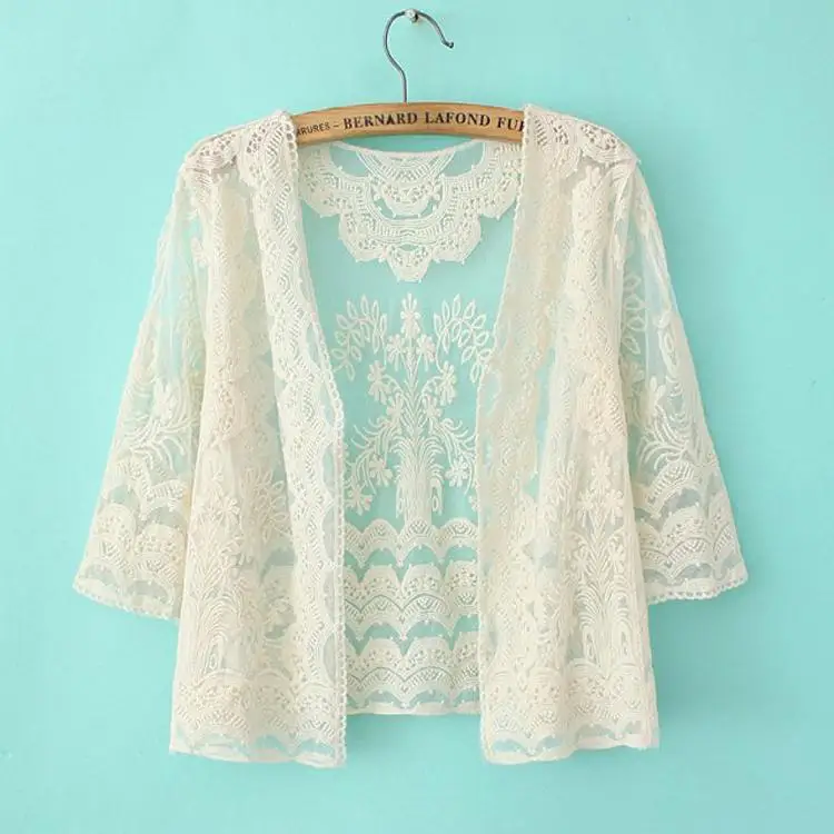 Korean short lace Cardigan small shawl women spring and autumn thin coat in the summer sun protection clothing hot sale! WSY0007
Korean short lace Cardigan small shawl women spring and autumn thin coat in the summer sun protection clothing hot sale! WSY0007