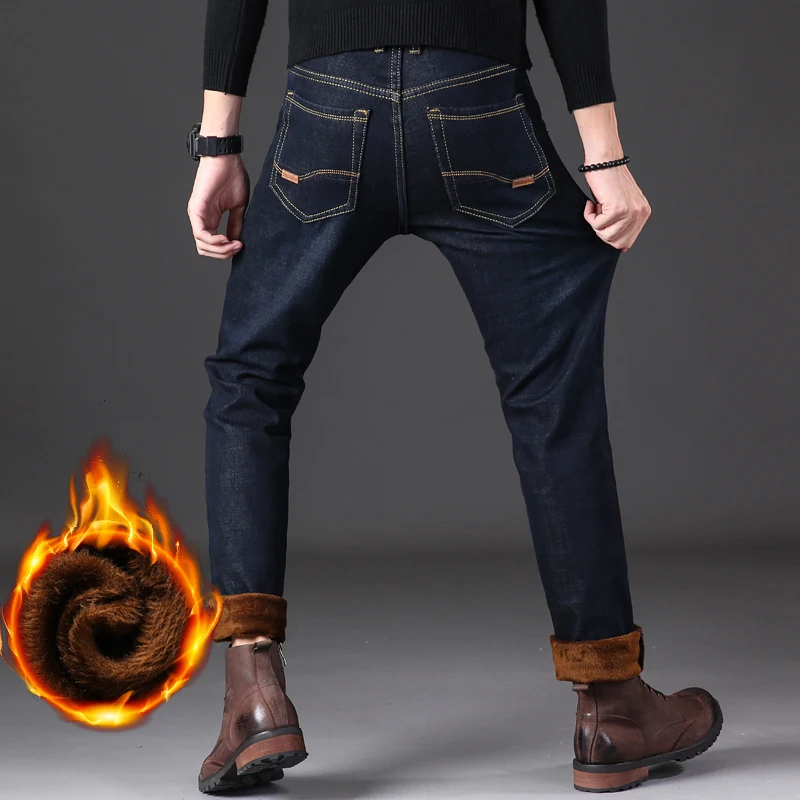 men clothes 2019 Warm Jeans homme High Quality Winter Jeans mens flocking warm skinny pants men Slim black jeans stretch denim
men clothes 2019 Warm Jeans homme High Quality Winter Jeans mens flocking warm skinny pants men Slim black jeans stretch denim