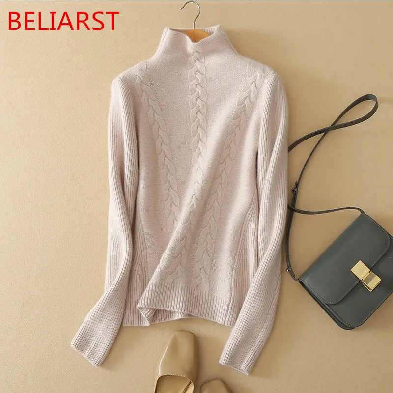 BELIARST Autumn and Winter New Cashmere Sweater Women Short Paragraph Hedging Round Neck Solid Color Twist Sweater Thickened
BELIARST Autumn and Winter New Cashmere Sweater Women Short Paragraph Hedging Round Neck Solid Color Twist Sweater Thickened