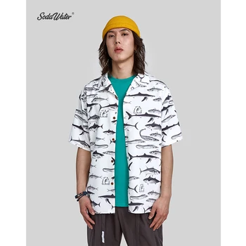 SODA WATER Fish Full Printed Casual Shirt 2019 Summer Short Sleeve Shirts Streetwear Japanese Vintage Summer Mens Shirts 9229S
SODA WATER Fish Full Printed Casual Shirt 2019 Summer Short Sleeve Shirts Streetwear Japanese Vintage Summer Mens Shirts 9229S