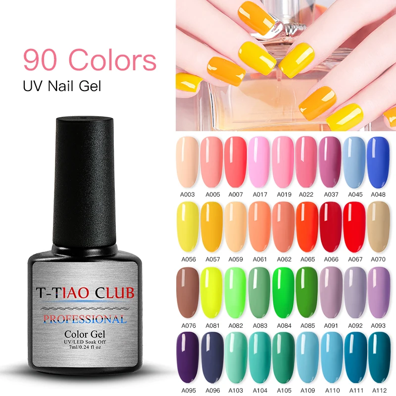 T-TIAO ClUB 90 Colors Gel 1 Nail Art Gel 7ML Pure Summer Color UV LED Gel Nail Polish Long-lasting Soak Off Varnish Gel Lacquer
T-TIAO ClUB 90 Colors Gel 1 Nail Art Gel 7ML Pure Summer Color UV LED Gel Nail Polish Long-lasting Soak Off Varnish Gel Lacquer