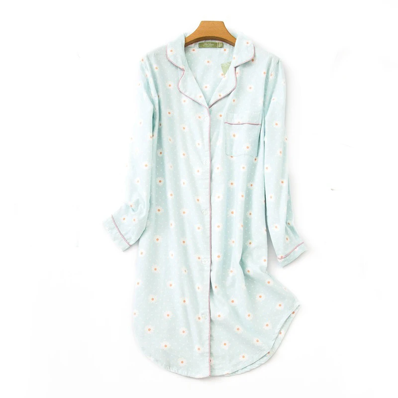 Autumn winter cotton nightgown women long sleeve cartton printed home sleepwear night shirts
Autumn winter cotton nightgown women long sleeve cartton printed home sleepwear night shirts