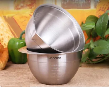 Bakeware deepen thick 304 stainless steel mixing bowl beat eggs basin scale Household vanities
Bakeware deepen thick 304 stainless steel mixing bowl beat eggs basin scale Household vanities