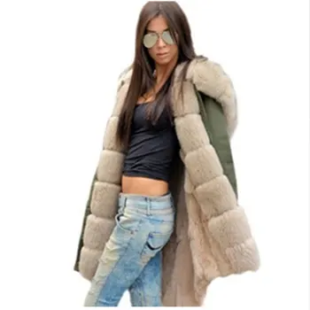 Korean Style Real Rex Rabbit Fur Lining Army Parkas With Thick Saga Fox Fur Hooded Long Women Black Coats Hooded Wadded Jacket
Korean Style Real Rex Rabbit Fur Lining Army Parkas With Thick Saga Fox Fur Hooded Long Women Black Coats Hooded Wadded Jacket