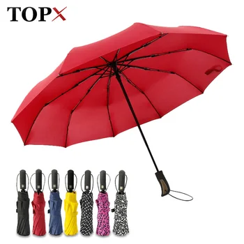 TOPX New Big Strong Fashion Windproof Umbrella Men Gentle 3Fold Compact Fully Automatic Rain High Quality Pongee Umbrella Women
TOPX New Big Strong Fashion Windproof Umbrella Men Gentle 3Fold Compact Fully Automatic Rain High Quality Pongee Umbrella Women