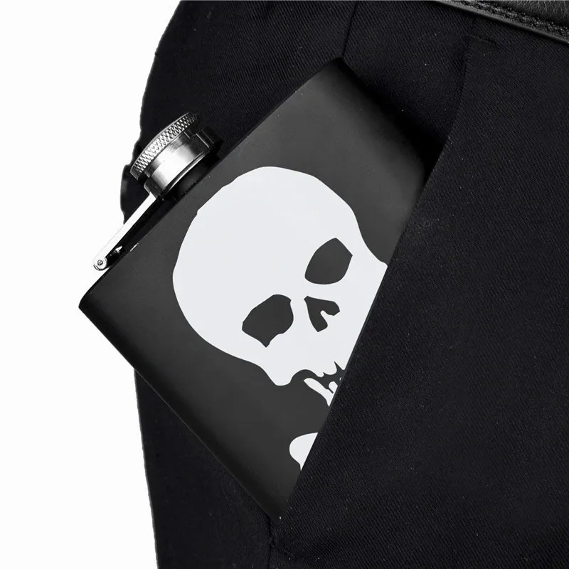 New 8oz ounce Stainless steel whisky Vodkal hip flask Moscow cccp alcohol liquor pocket flagon with black skull printing
New 8oz ounce Stainless steel whisky Vodkal hip flask Moscow cccp alcohol liquor pocket flagon with black skull printing