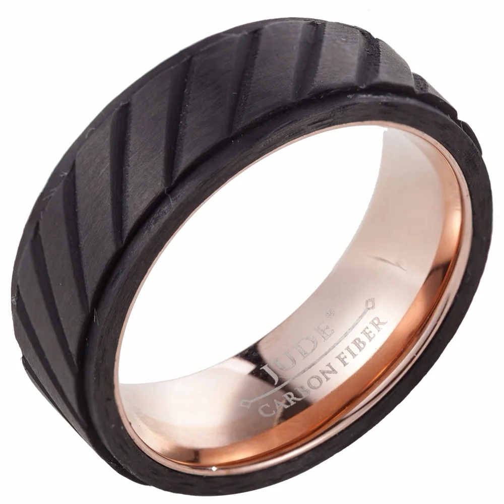 JUDE 8mm Carbon Fiber Stainless Steel Double-Layer Ring Rose Gold Wedding Engagement Band Groom Father Husband Anniversary Gifts
JUDE 8mm Carbon Fiber Stainless Steel Double-Layer Ring Rose Gold Wedding Engagement Band Groom Father Husband Anniversary Gifts