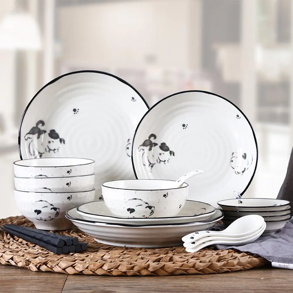 20PCS/Set Cute Dog Pattern Ceramic Dinnerware Sets Household Rice Bowl Soup Plates Dinnerware Sets Home Tableware Cook Tool
20PCS/Set Cute Dog Pattern Ceramic Dinnerware Sets Household Rice Bowl Soup Plates Dinnerware Sets Home Tableware Cook Tool