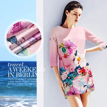 CNUM SP474 Pure Silk/Birds & Flowers/Silk Fabric Elastic Stretch 93% Silk 7% Spandex/Width 1.29yd Thickness 19mm 
CNUM SP474 Pure Silk/Birds & Flowers/Silk Fabric Elastic Stretch 93% Silk 7% Spandex/Width 1.29yd Thickness 19mm