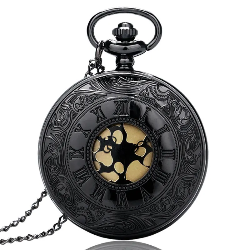 Design Black Gray Roman Dial quartz Vintage Antique Pocket Watch necklace watches with chain P413
Design Black Gray Roman Dial quartz Vintage Antique Pocket Watch necklace watches with chain P413