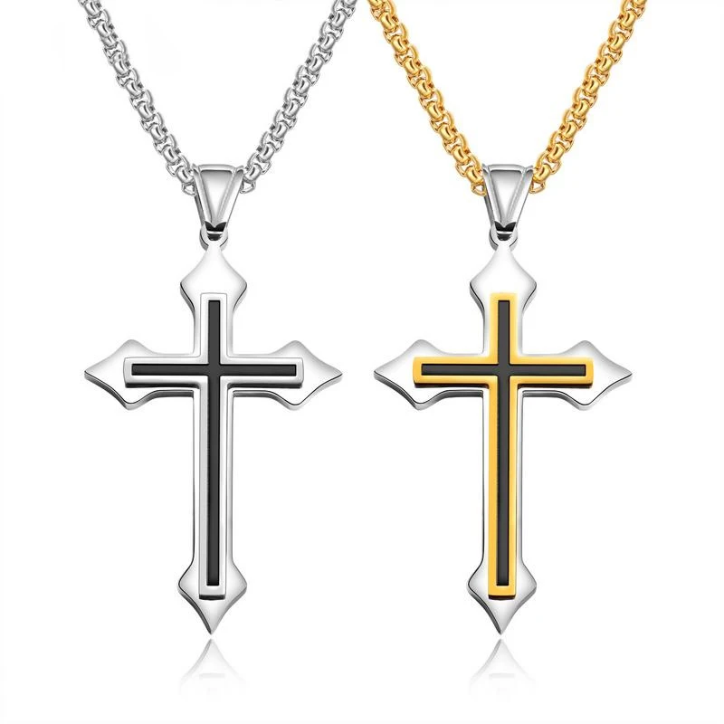 OLOEY Charms Jewelry Titanium Steel Necklace Simple Fashion Cross Pendant Necklaces For Men Casual Party Punk Necklace Gifts
OLOEY Charms Jewelry Titanium Steel Necklace Simple Fashion Cross Pendant Necklaces For Men Casual Party Punk Necklace Gifts