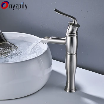Waterfall Bamboo Shape Bathroom Basin Faucet Single Handle Faucets Hot and Cold Water Mixer Faucet Long Version 2 Option
Waterfall Bamboo Shape Bathroom Basin Faucet Single Handle Faucets Hot and Cold Water Mixer Faucet Long Version 2 Option