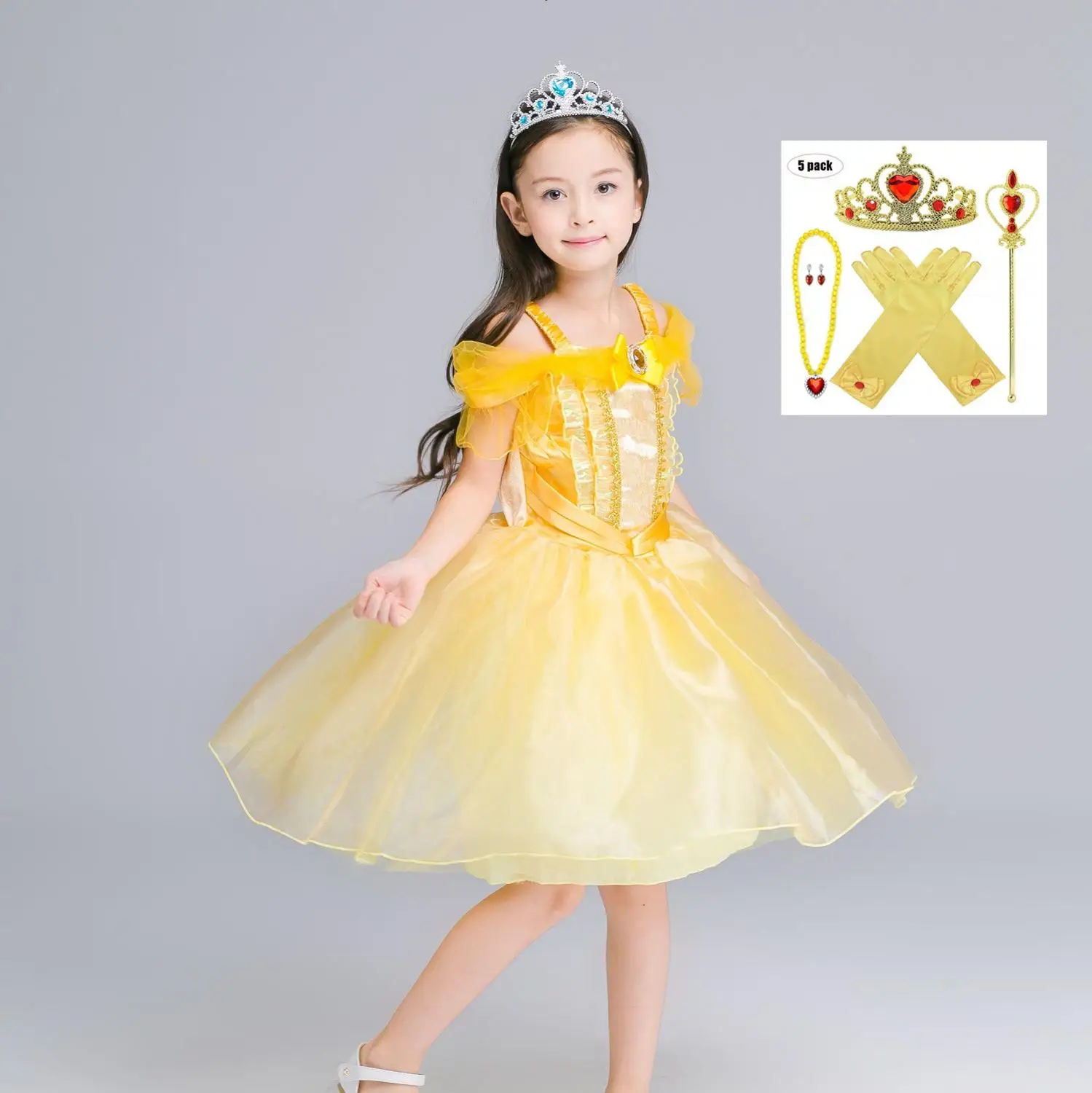 Little Girl Belle Princess Party Costume Fancy Dress Up Off shoulder TuTu dresses
Little Girl Belle Princess Party Costume Fancy Dress Up Off shoulder TuTu dresses