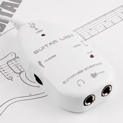 Фото USB adapter to connect a guitar PC Mac or laptop White | Электроника