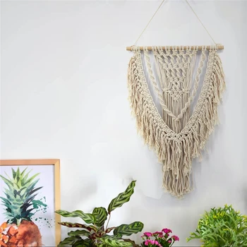 Nordic Bohemian Hand Knotted Wall Hanging Tapestry Macrame Scandinavian Wall Mural Aesthetic Vintage Beautiful Tassel Craft
Nordic Bohemian Hand Knotted Wall Hanging Tapestry Macrame Scandinavian Wall Mural Aesthetic Vintage Beautiful Tassel Craft