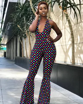Women Jumpsuit Romper Bodycon Playsuit Deep V Neck Dots Print Rompers Womens Jumpsuits Clubwear Long Party FlareTrousers
Women Jumpsuit Romper Bodycon Playsuit Deep V Neck Dots Print Rompers Womens Jumpsuits Clubwear Long Party FlareTrousers