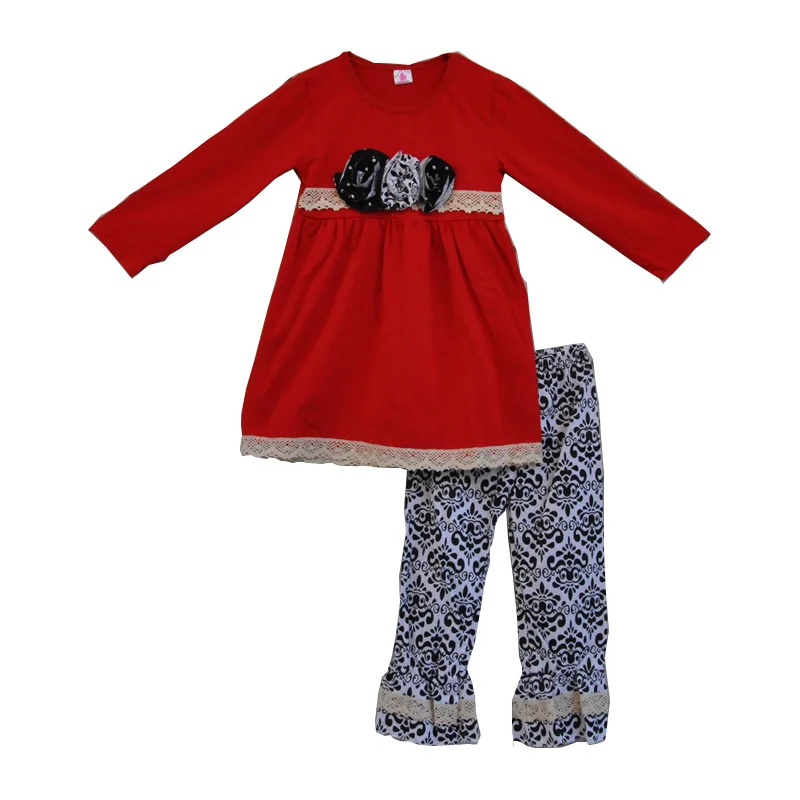 2017 spring fashion cotton children clothing sets boutique toddler girls outfits red tunic top floral pants baby clothes F068
2017 spring fashion cotton children clothing sets boutique toddler girls outfits red tunic top floral pants baby clothes F068