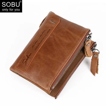 Genuine Crazy Horse Cowhide Leather Men Wallet Credit Business Card Holders Double Zipper Cowhide Leather Wallet Purse L001
Genuine Crazy Horse Cowhide Leather Men Wallet Credit Business Card Holders Double Zipper Cowhide Leather Wallet Purse L001