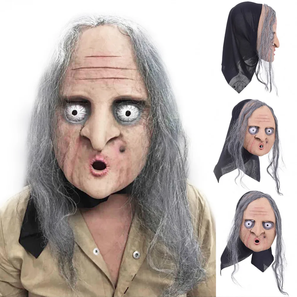 1PCS Horrible Full Face Adult Breathable Halloween Masquerade Fancy Dress Party Cosplay Costume with Gray Hair Witch Latex Mask
1PCS Horrible Full Face Adult Breathable Halloween Masquerade Fancy Dress Party Cosplay Costume with Gray Hair Witch Latex Mask