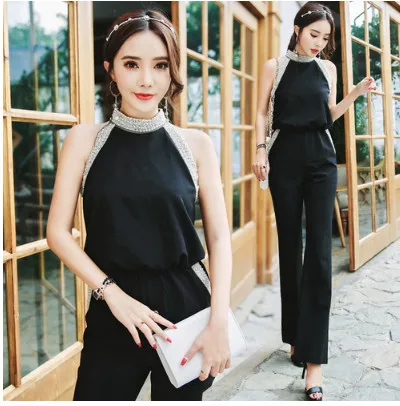 Retro Sleeveless Halter Summer Jumpsuits 2018 OL Style Women Elegant Retro Office Workwear Bodysuits Black Jumpsuits HJ325
Retro Sleeveless Halter Summer Jumpsuits 2018 OL Style Women Elegant Retro Office Workwear Bodysuits Black Jumpsuits HJ325