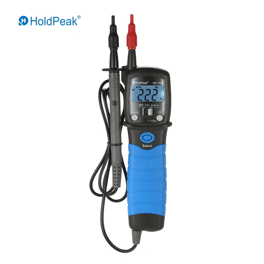 HoldPeak Handheld Pen Type Digital Multimeter Backlight LCD Display Multimeter DC/AC Voltage Meter Resistance Diode Continuity
HoldPeak Handheld Pen Type Digital Multimeter Backlight LCD Display Multimeter DC/AC Voltage Meter Resistance Diode Continuity